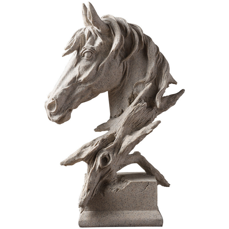Art Craft Horse - Nordic Style Vintage Horse Head Statue