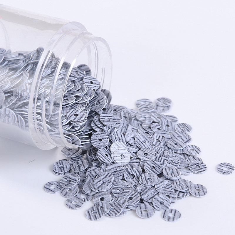 Art Craft Zebra - 2000Pcs Zebra Stripe Sequins 4mm Flat