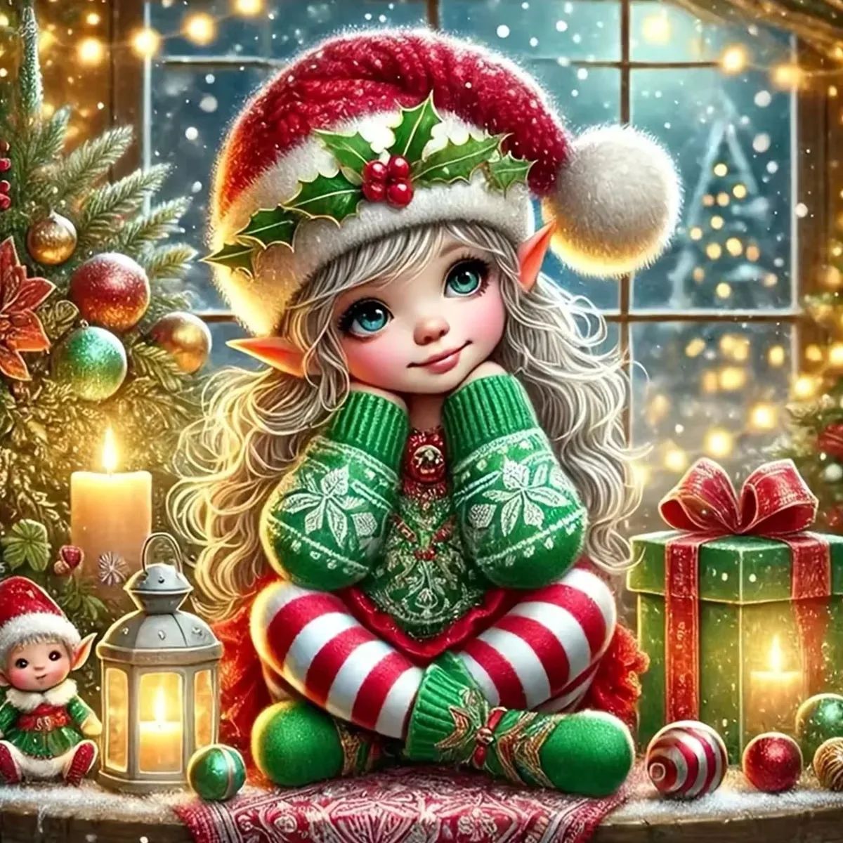 Art Craft For Christmas - DIY 5D Diamond Painting, Cute Christmas