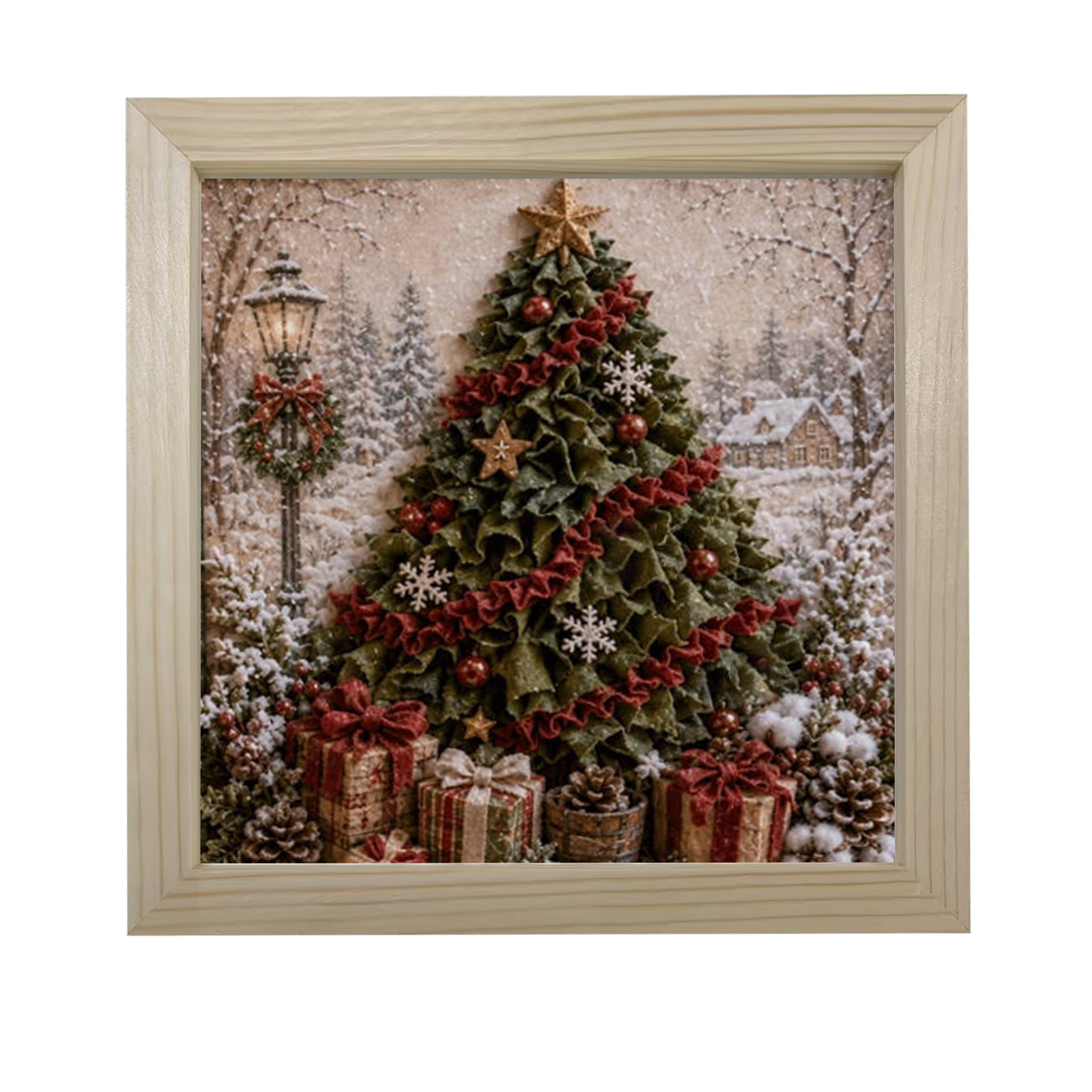 Art Craft Preschool - 3D Christmas Fabric Poke Craft Art
