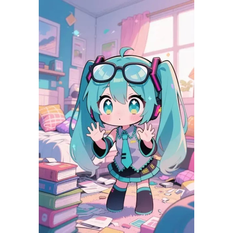 Wallpaper Art And Craft - DIY 5D Diamond Painting, Cute Chibi