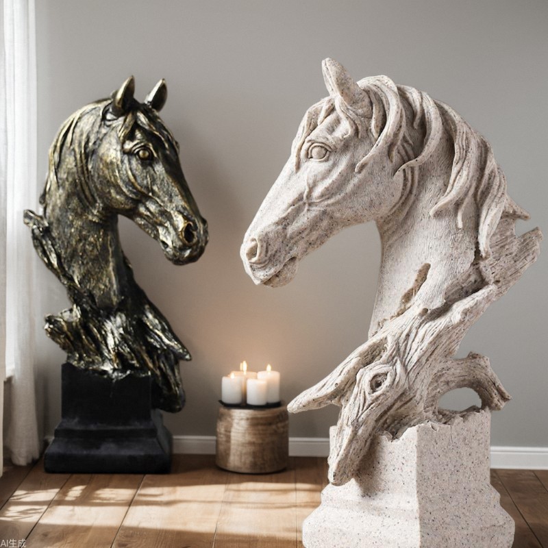Nordic Style Vintage Horse Hea - Art Craft Horse ulasan dan harga