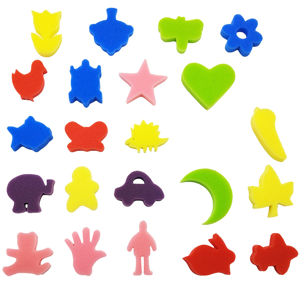 25Pcs Animal Design Sponge Sta - Art Craft Education ulasan dan harga