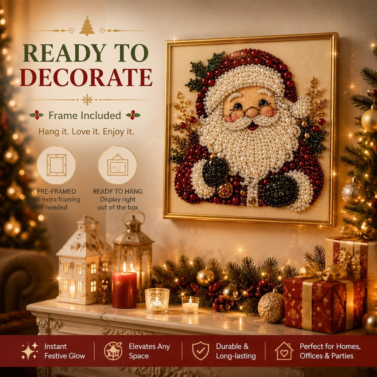 Christmas Pearl Diamond Painti - Art Craft Holiday ulasan dan harga