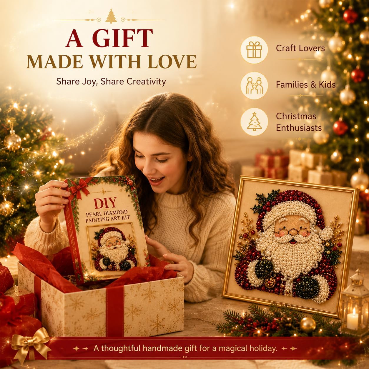Christmas Pearl Diamond Painti - Art Craft Holiday ulasan dan harga