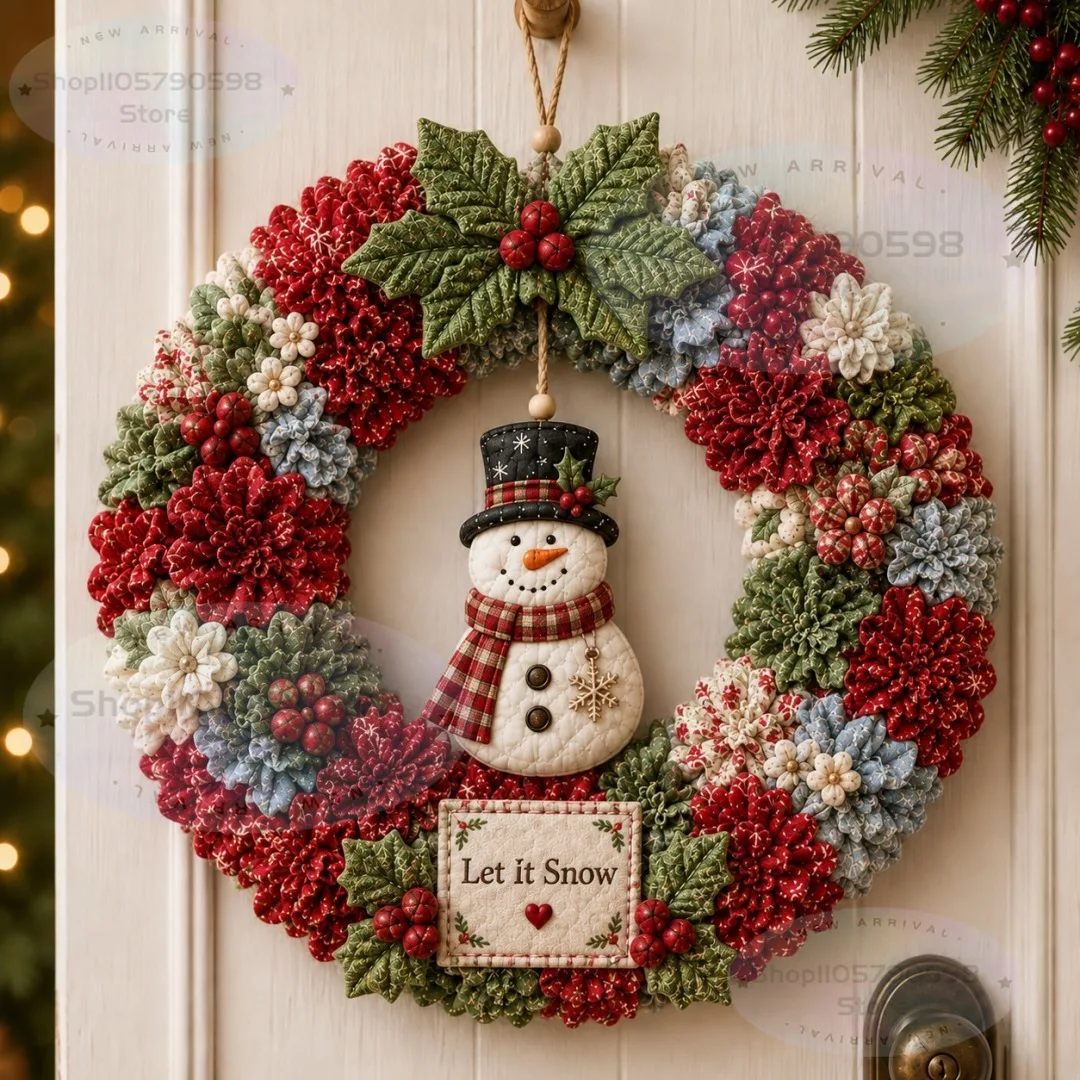 2026 3D Fabric Poke Wreath DIY - Art Craft For Christmas ulasan dan harga