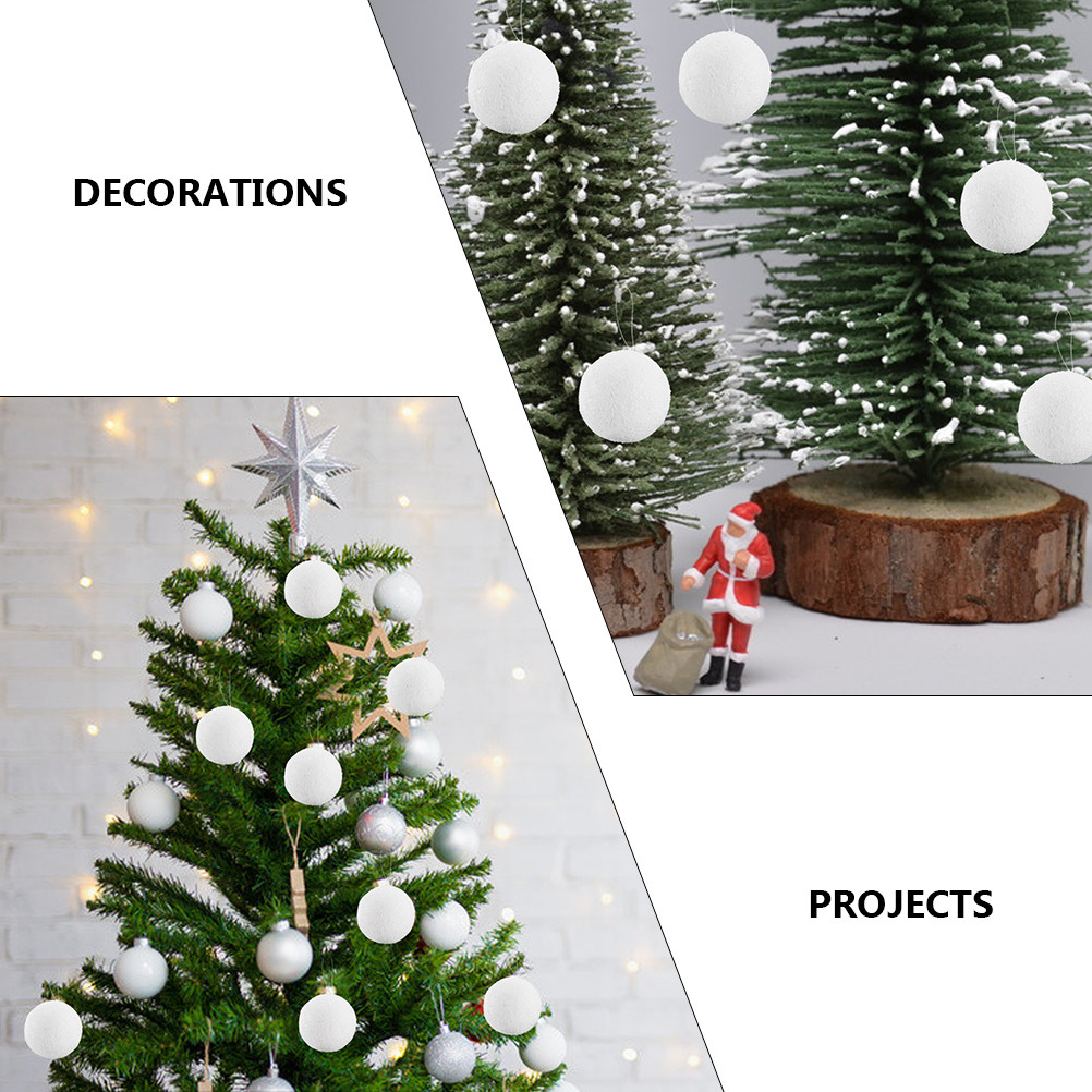 6Pcs White Xmas Set Dense Craf - Art Craft Holiday ulasan dan harga