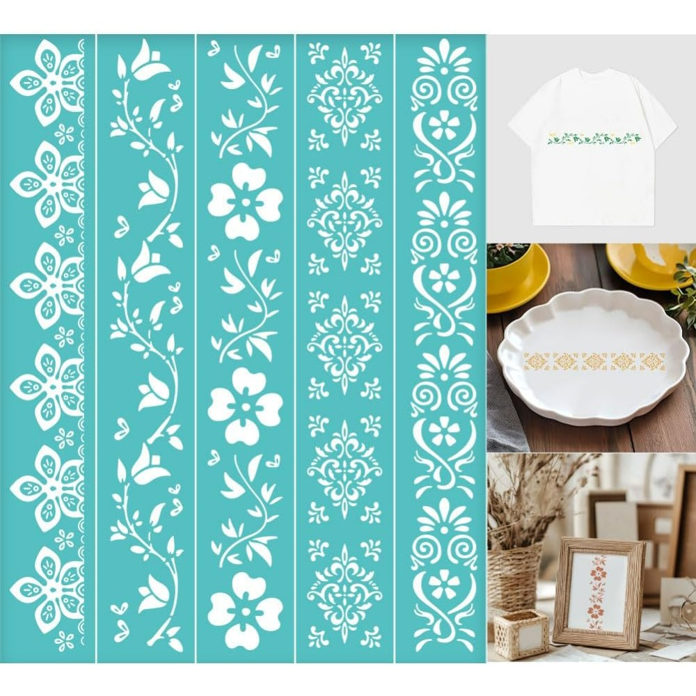 2 Pcs Flower Borders Silkscree - Silk Screen Printing ulasan dan harga