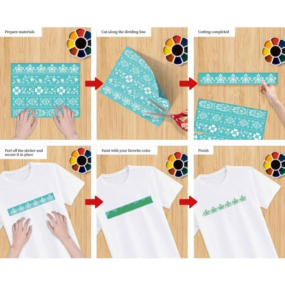 2 Pcs Flower Borders Silkscree - Silk Screen Printing ulasan dan harga