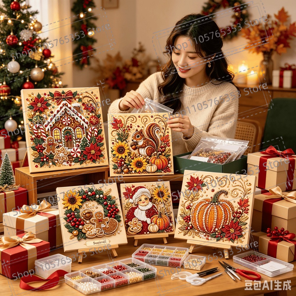 2026 DIY Christmas Pearl Diamo - Art Craft Holiday ulasan dan harga