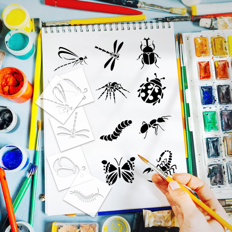 YOMDID 20pcs Insect Series Pai - Silk Screen Printing ulasan dan harga