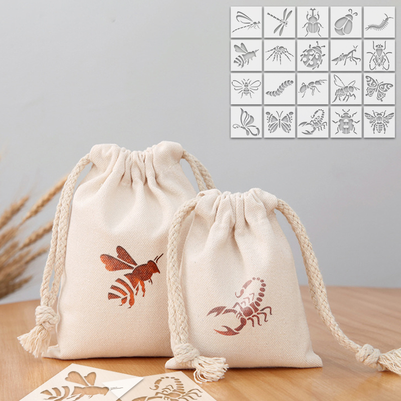 YOMDID 20pcs Insect Series Pai - Silk Screen Printing ulasan dan harga