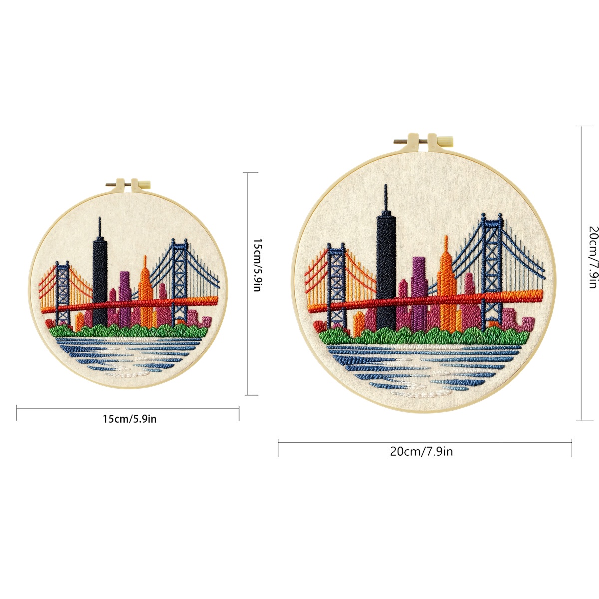New York skyline 1PCS Diy Embr - Art And Craft New York ulasan dan harga