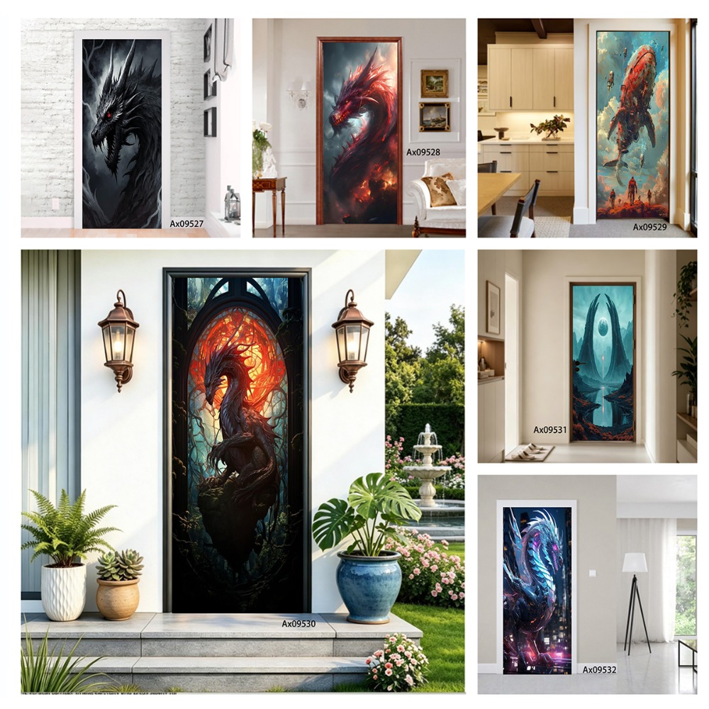 Fantasy Dragon Art Door Cover  - Wallpaper Art And Craft ulasan dan harga