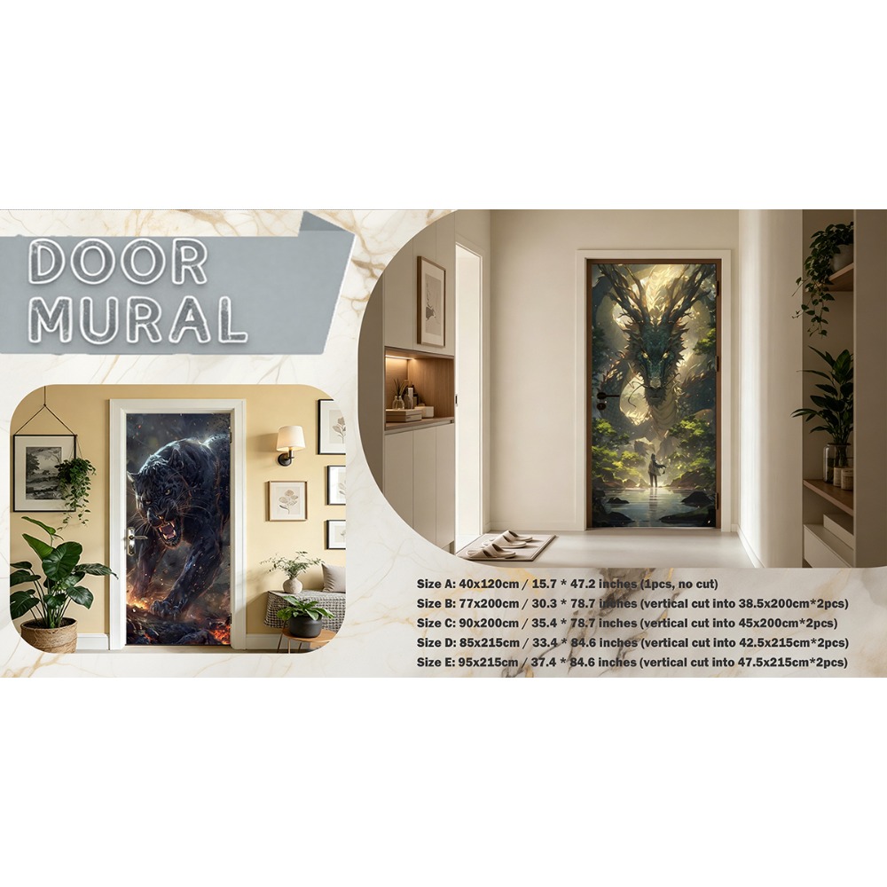 Fantasy Dragon Art Door Cover  - Wallpaper Art And Craft ulasan dan harga