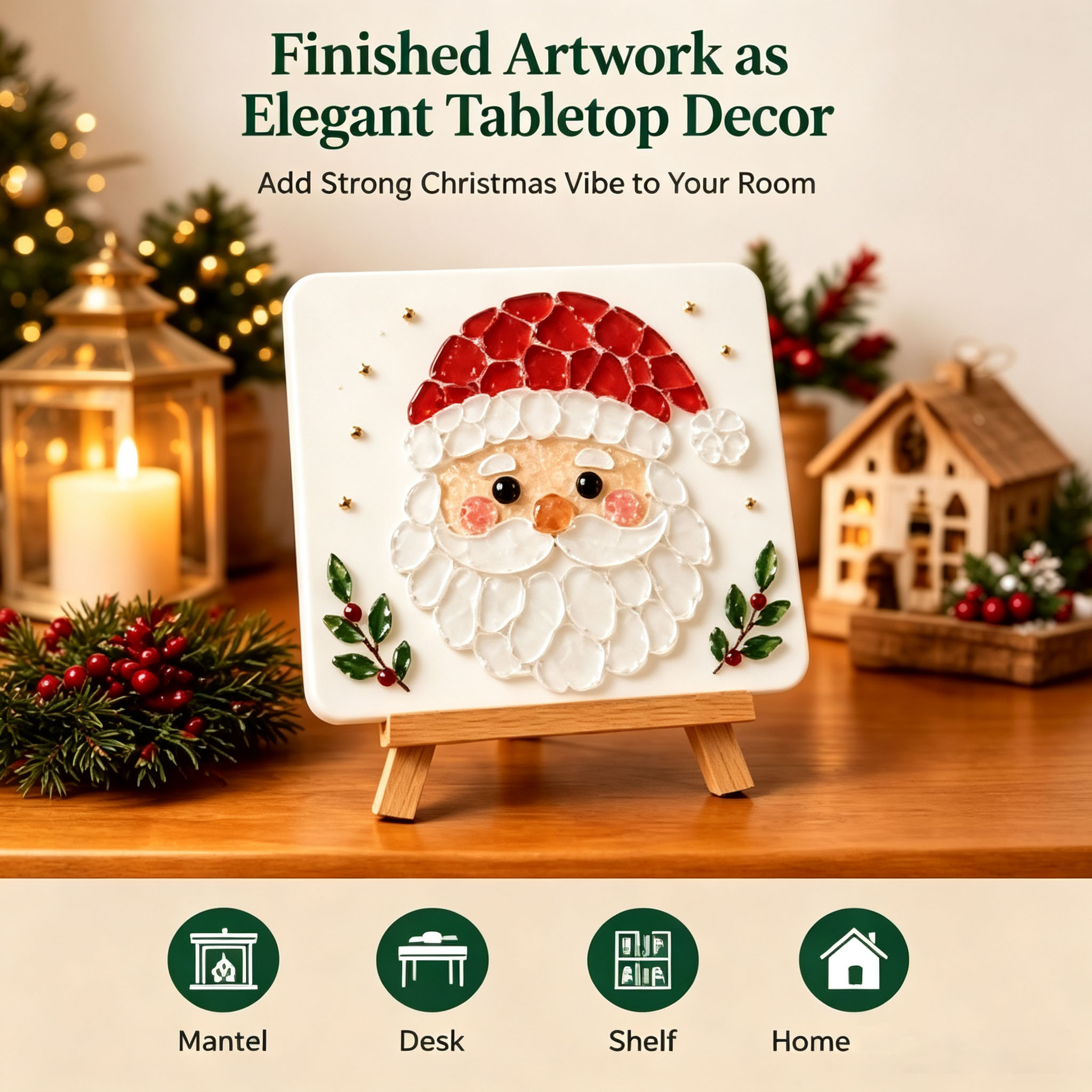 DIY Christmas Sea Glass Art Ki - Art Craft Holiday ulasan dan harga