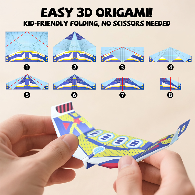 36 Sheets Kids Paper Airplane  - Art Craft Education ulasan dan harga