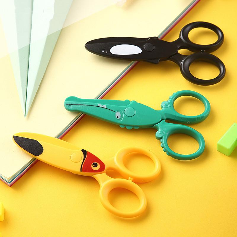 *3Pcs Kids Plastic Scissors Cu - Art Craft Preschool ulasan dan harga
