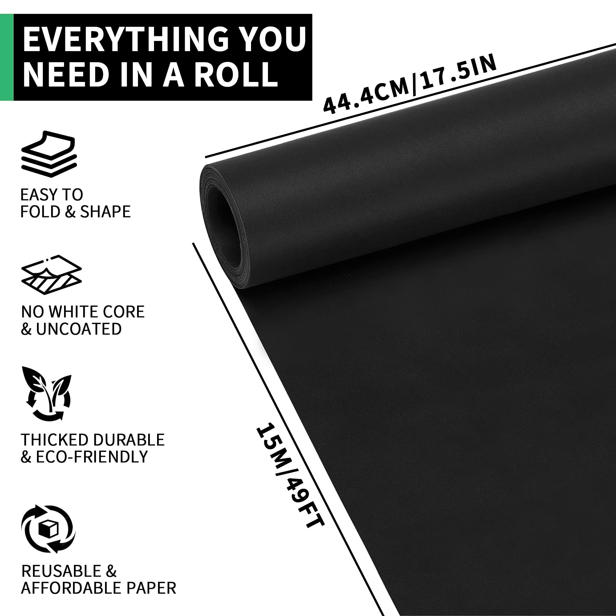 kraft paper Black Wrapping Pap - Wallpaper Art And Craft ulasan dan harga