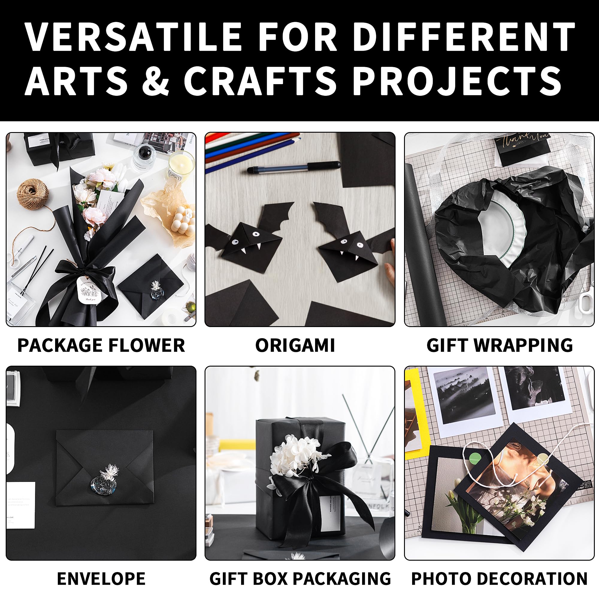 kraft paper Black Wrapping Pap - Wallpaper Art And Craft ulasan dan harga