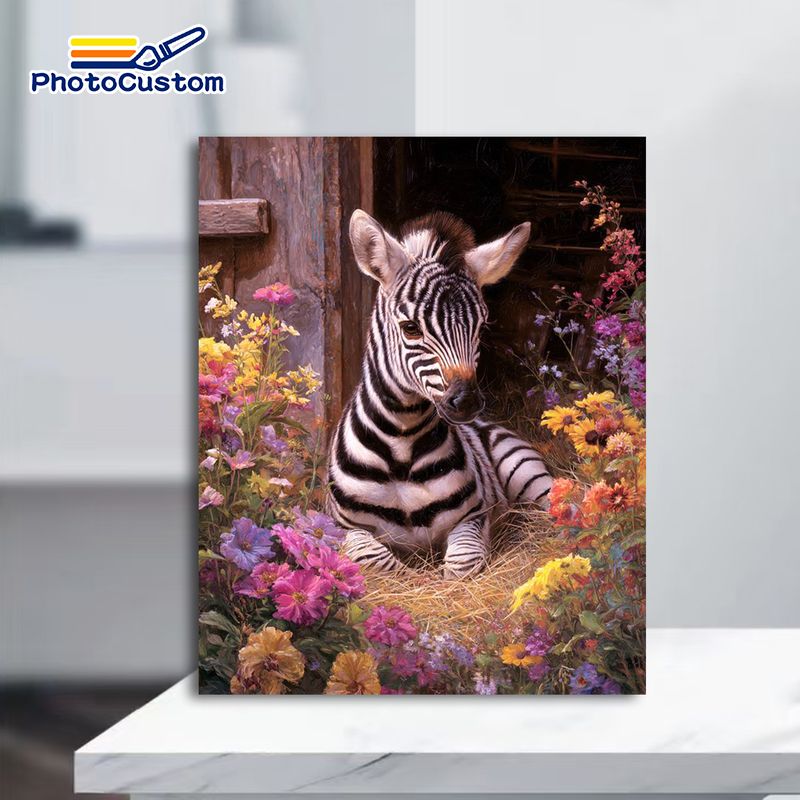 PhotoCustom Zebra Paint By Num - Art Craft Zebra ulasan dan harga