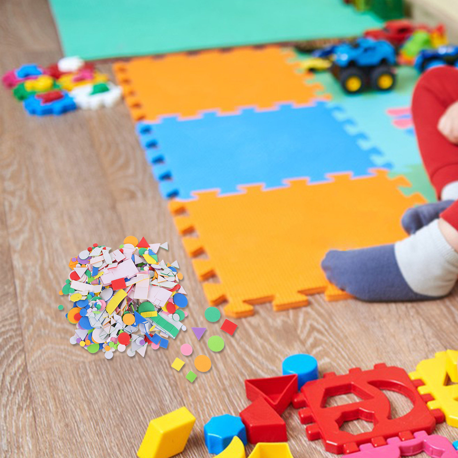 Foam Shape Stickers 960Pcs Sel - Art Craft Preschool ulasan dan harga