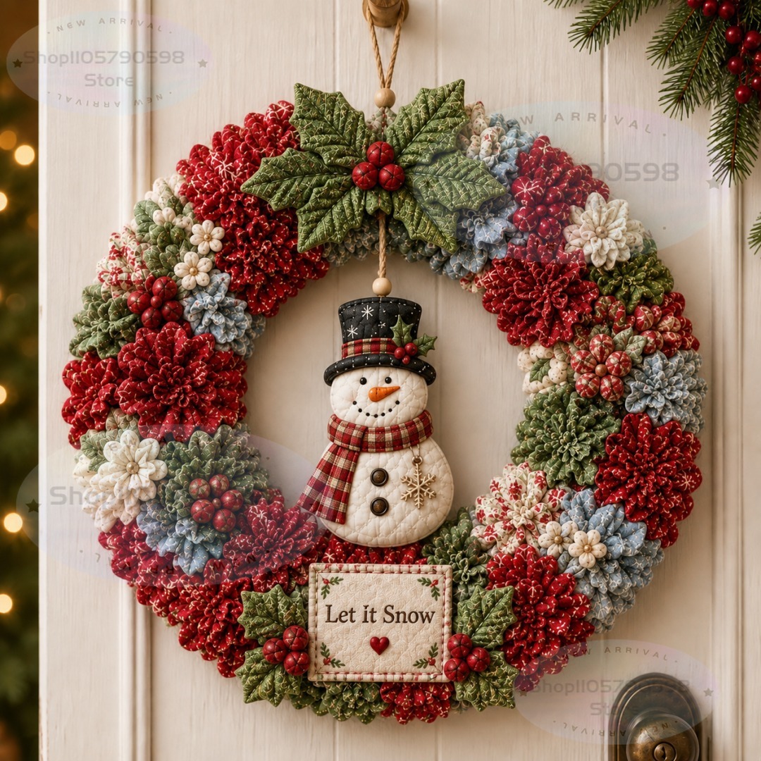 3D Fabric Poke Wreath DIY Kit, - Art Craft For Christmas ulasan dan harga