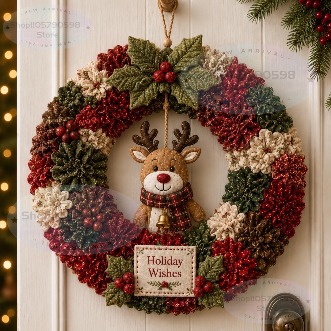 3D Fabric Poke Wreath DIY Kit, - Art Craft For Christmas ulasan dan harga