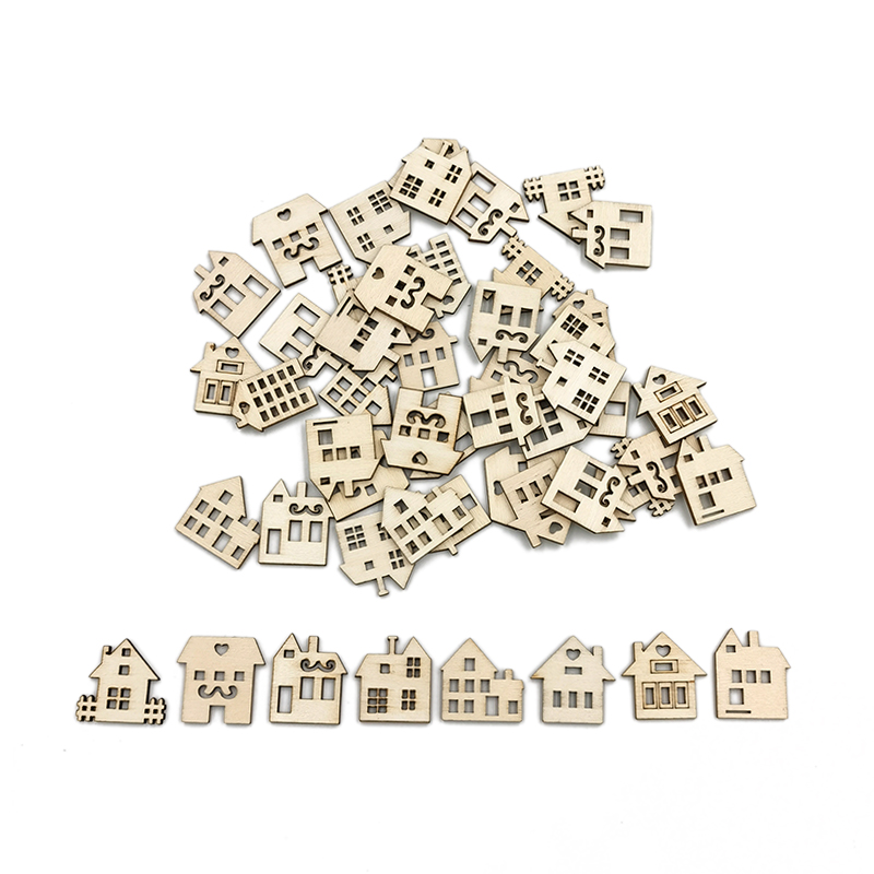 50pcs Unpainted Wood Slices fo - Art Craft Preschool ulasan dan harga