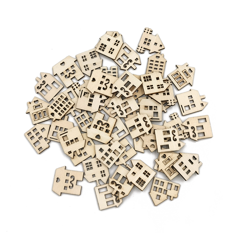 50pcs Unpainted Wood Slices fo - Art Craft Preschool ulasan dan harga