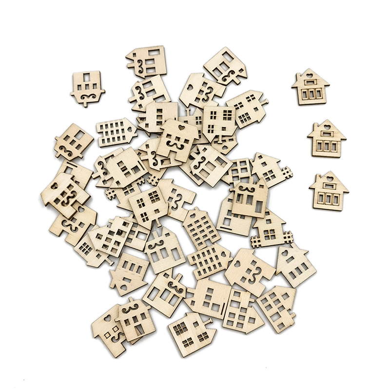 50pcs Unpainted Wood Slices fo - Art Craft Preschool ulasan dan harga