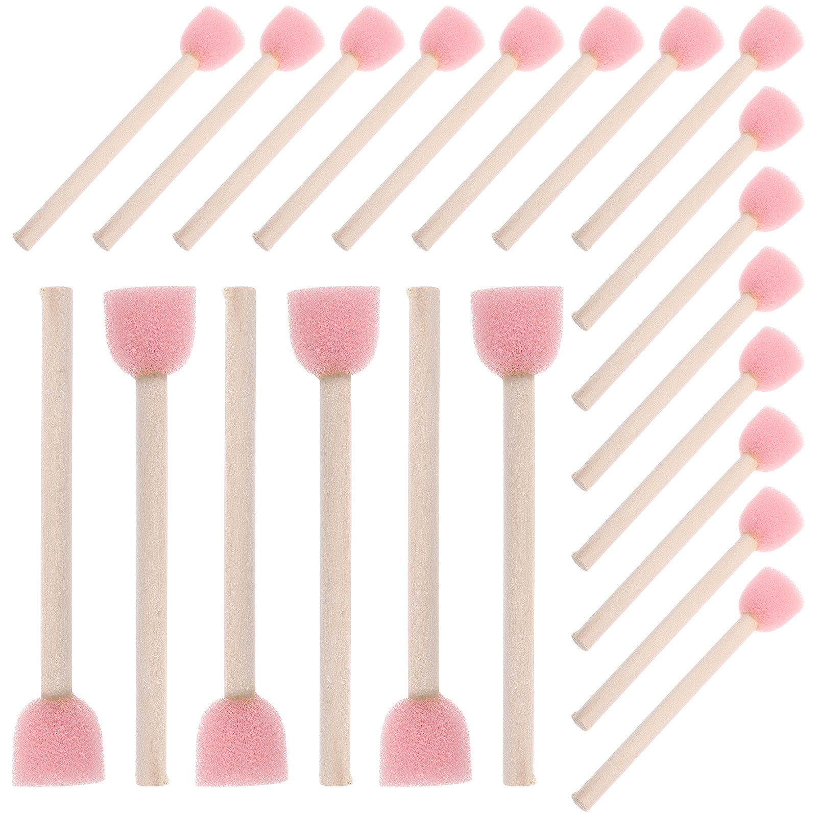 40Pcs Round Sponge Brush Set W - Art Craft Preschool ulasan dan harga